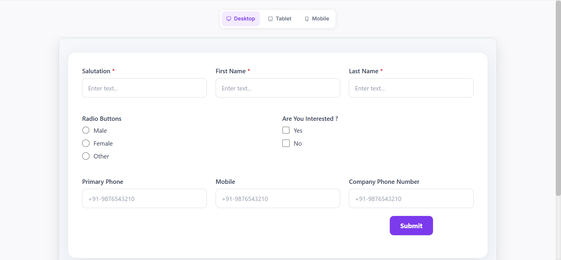 Preview Form